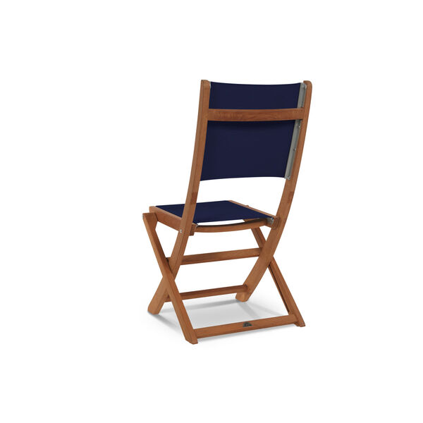 Stella Blue Teak Outdoor Folding Chair, image 2