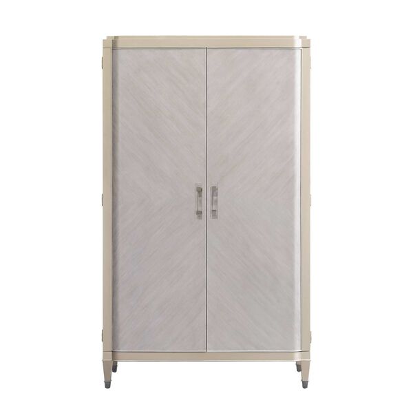 Zoey Silver Storage Armoire Cabinet, image 1