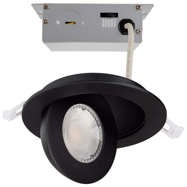 Black Round LED Recessed Light, image 1