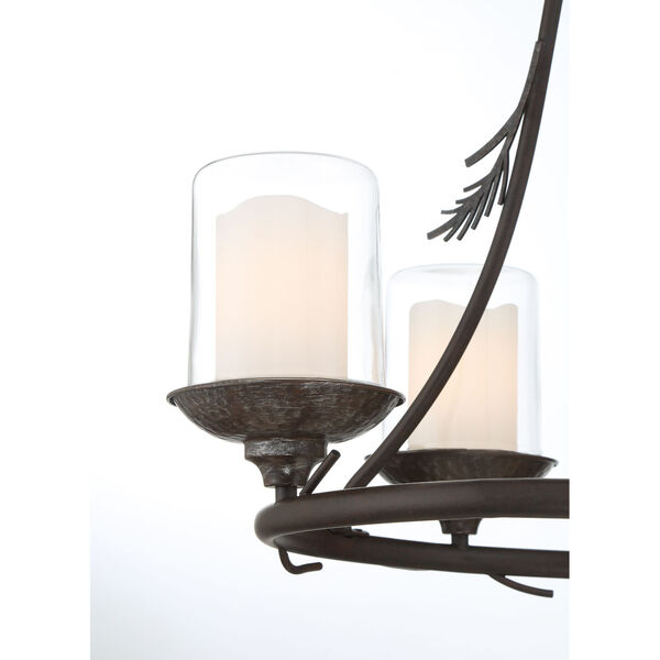 Ponderosa Ridge Weathered Spruce with Silver Highlights Four-Light Chandelier, image 5