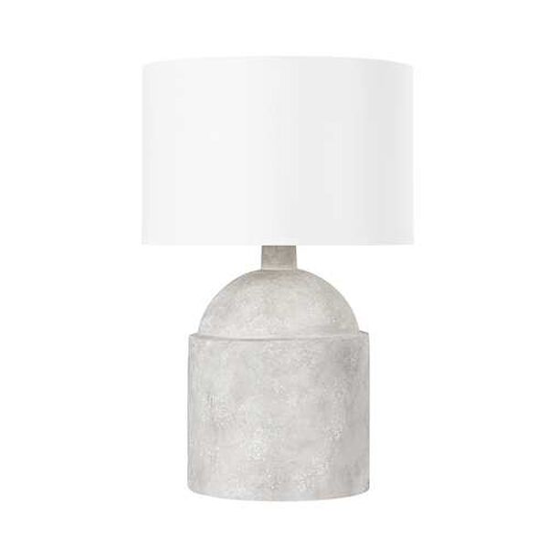 Torrance Ceramic Weathered Grey Off White One-Light Table Lamp, image 1