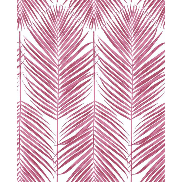 NextWall Red Paradise Palm Peel and Stick Wallpaper, image 2