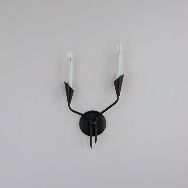 Calyx Black Two-Light Wall Sconce, image 3