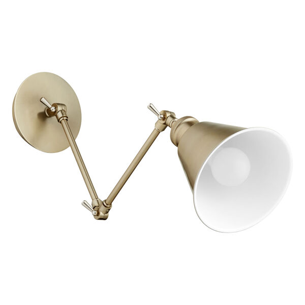 Aged Brass Seven-Inch One-Light Wall Mount, image 3