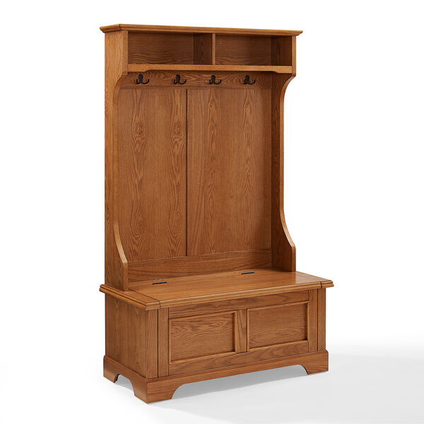 Campbell Hall Tree in Oak Finish, image 1