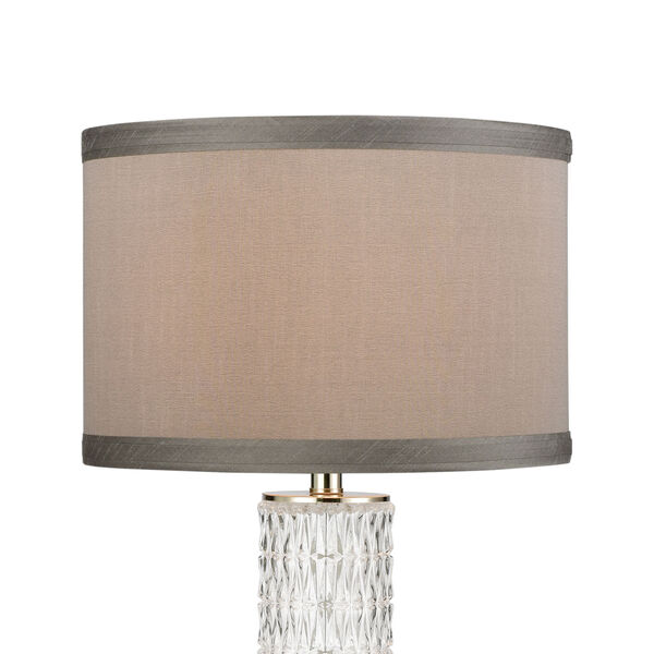 Chaufer Polished Nickel and Clear One-Light Table Lamp, image 3