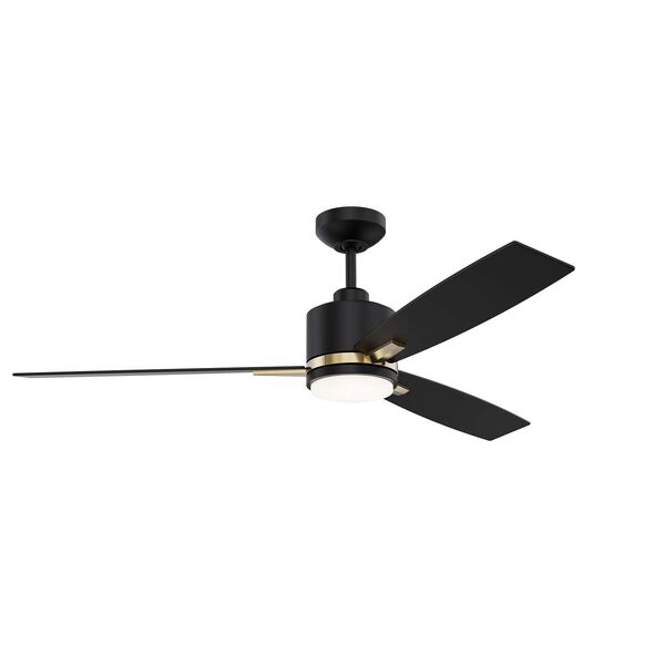 Nuvel Black Oilcan Brass 52-Inch Integrated LED Ceiling Fan, image 1