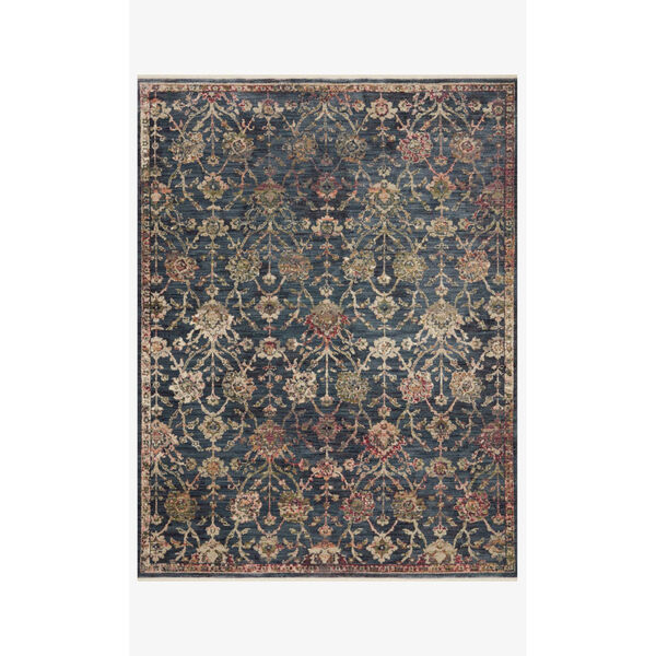 Giada Navy and Multicolor Rectangle: 3 Ft. 7 In. x 5 Ft. 7 In. Rug, image 1