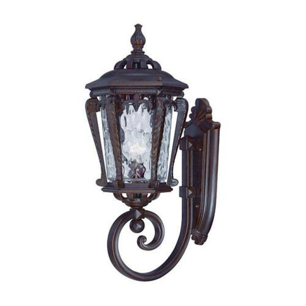 Stratford Architectural Bronze One-Light Outdoor Wall Mount with Clear Hammered Water Glass, image 1