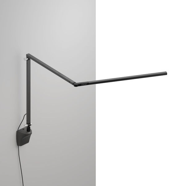 Z-Bar Metallic Black Warm Light LED Slim Desk Lamp with Wall Mount, image 1