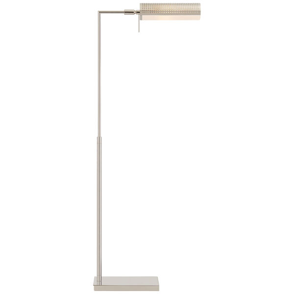 Precision Pharmacy Floor Lamp in Polished Nickel with White Glass by Kelly Wearstler, image 1