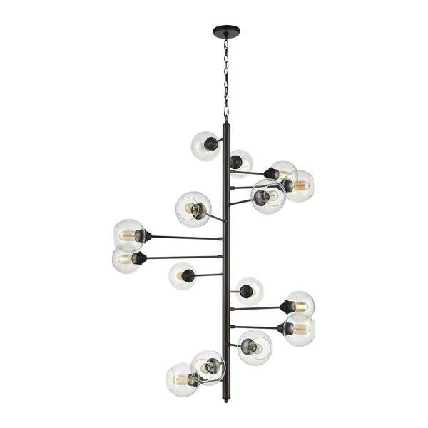 Composition Oil Rubbed Bronze with Clear 15-Light Chandelier, image 2
