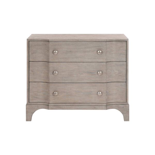 Albion Pewter Nightstand with Three Drawers, image 1