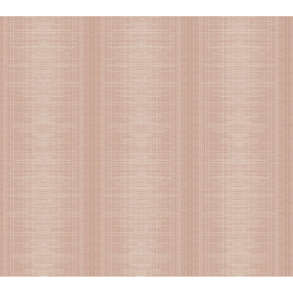 Handpainted  Coral Silk Weave Stripe Wallpaper, image 2