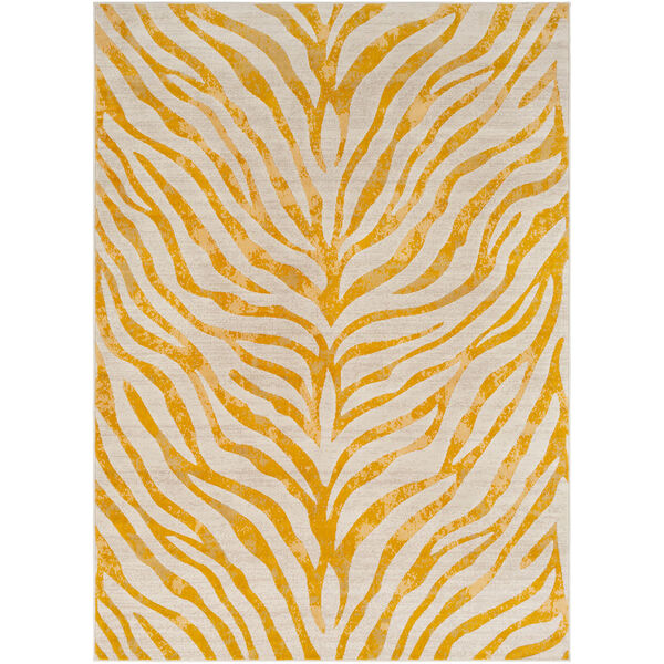 City Beige and Mustard Rectangular: 5 Ft. 3 In. x 7 Ft. 3 In. Rug, image 1
