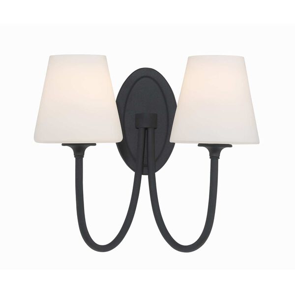 Juno Black Forged Two-Light Wall Sconce, image 1