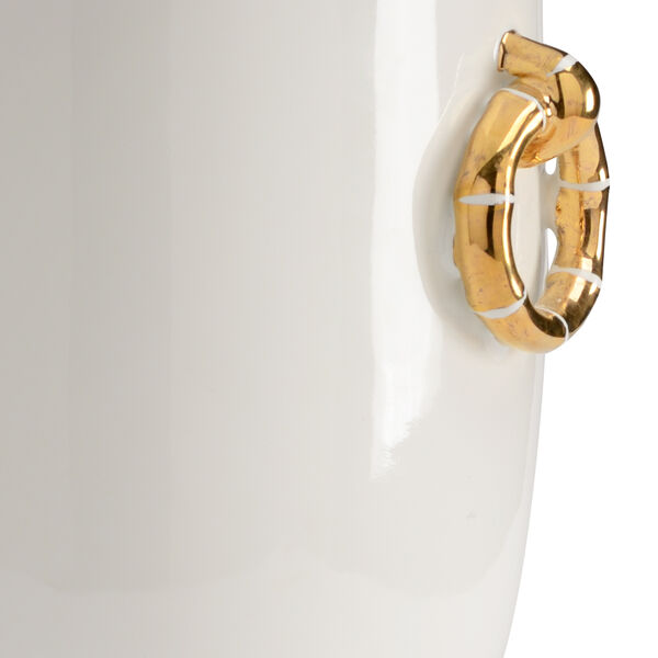 Bradshaw Orrell Off White and Gold Ring Vase, image 2