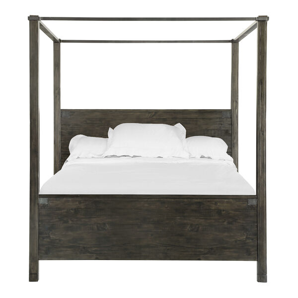Abington Poster Bed in Weathered Charcoal - Queen, image 2