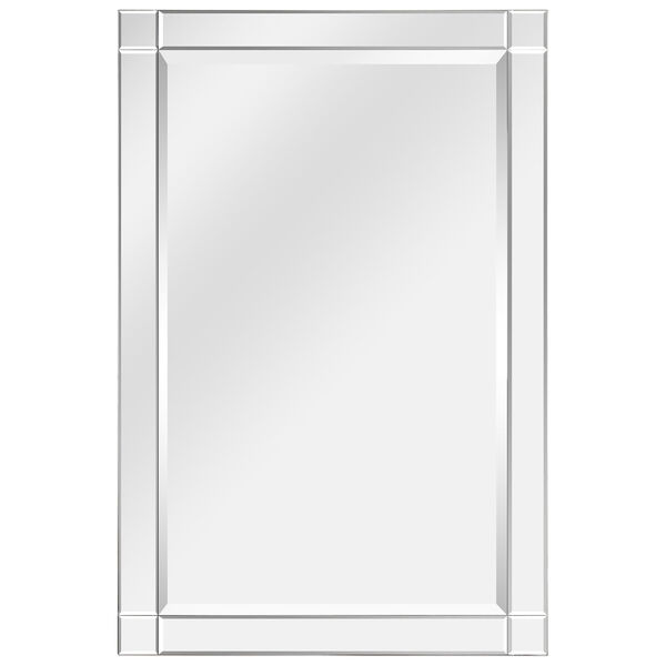 Moderno Clear 36 x 24-Inch Squared Corner Beveled Rectangle Wall Mirror, image 2