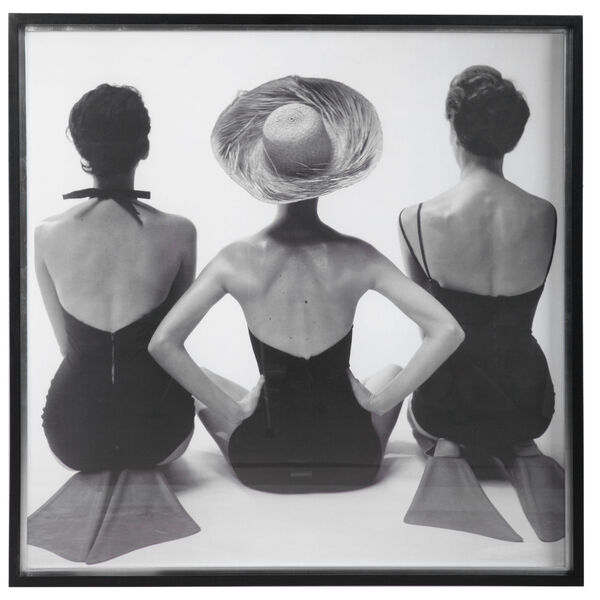 Ladies Swimwear 1959 Black and White Print, image 1