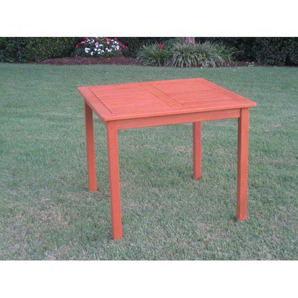 Royal Tahiti Outdoor Wood 32-Inch Square Table, image 1