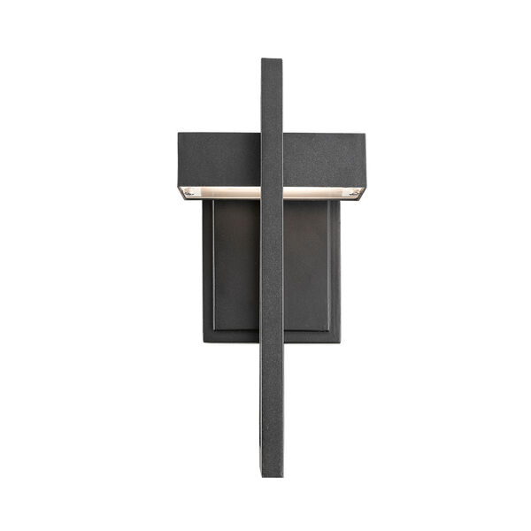 Luttrel Black LED Outdoor Wall Sconce with Frosted Glass, image 2