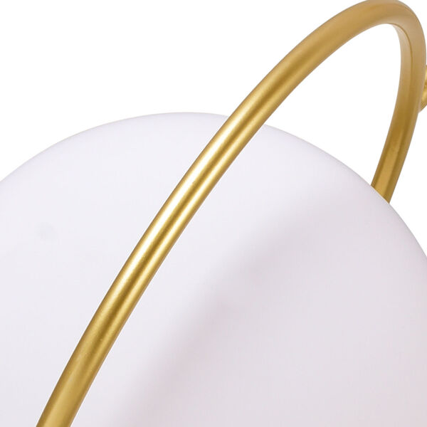 Celeste Medallion Gold LED Pendant with Frosted Glass, image 5