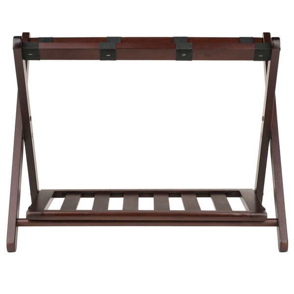 Remy Cappuccino Luggage Rack with Shelf, image 3