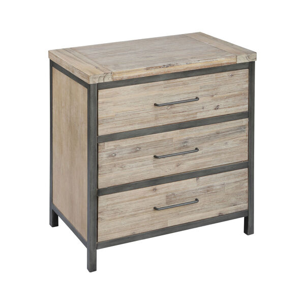 Cork County Atlantic Brushed and Pewter 30-Inch Three-Drawer Chest, image 1
