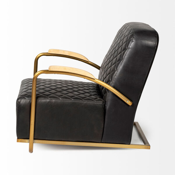 Horace I Black and Gold Accent Chair, image 3