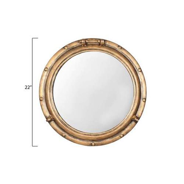 Gold 22-Inch Round Wall Mirror, image 5