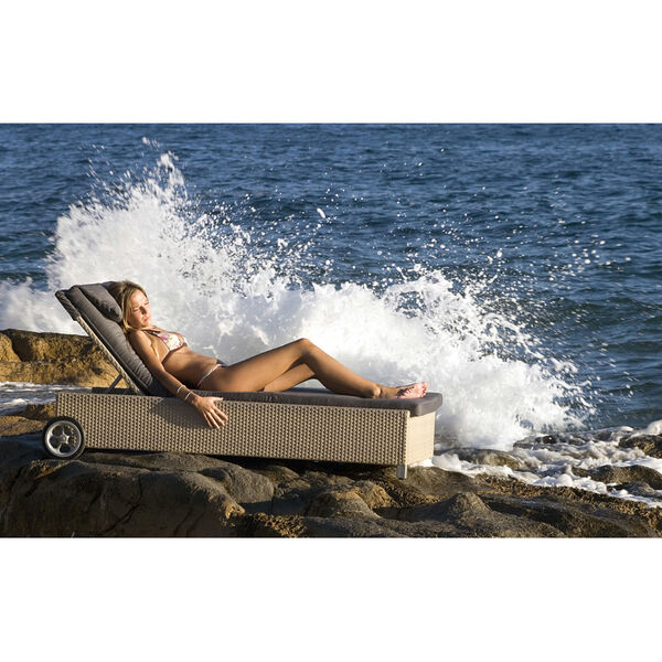 Rubix Canvas Aruba Chaise Lounge with Cushion, image 3