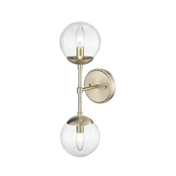 Avell Modern Gold Two-Light Wall Sconce, image 3