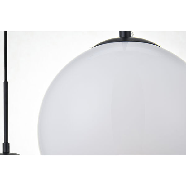 Baxter Black and Frosted White Seven-Inch Three-Light Mini Pendant, image 4