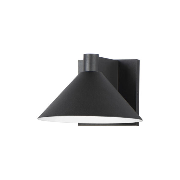 Conoid Black Eight-Inch LED Outdoor Wall Mount, image 1