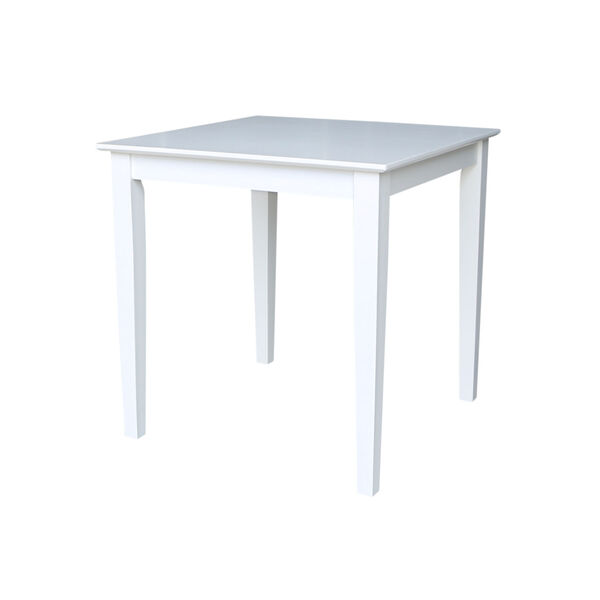 White 30-Inch Dining Table with Four Chair, Set of Five, image 3