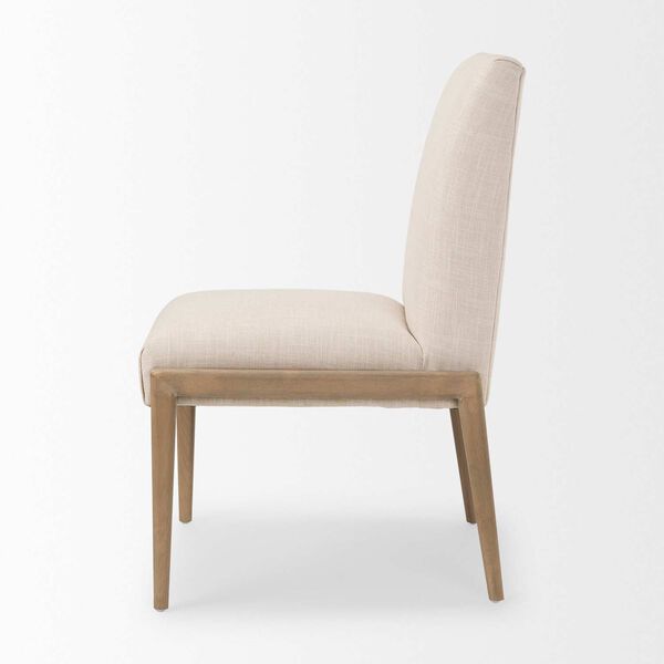 Palisades Cream Upholstery Armless Dining Chair, image 3