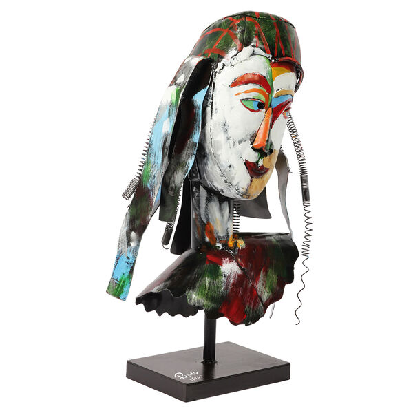 Homme 1 Iron Hand Painted Colorful Art Sculpture, image 3