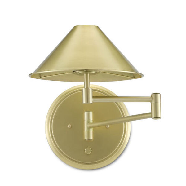 Seton Brushed Brass One-Light Swing-Arm Wall Sconce, image 2