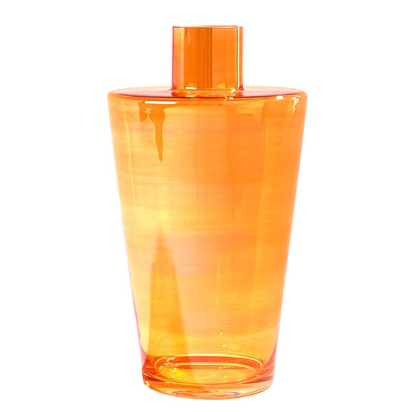Luster Orange 9-Inch Shoulder Vase, image 2