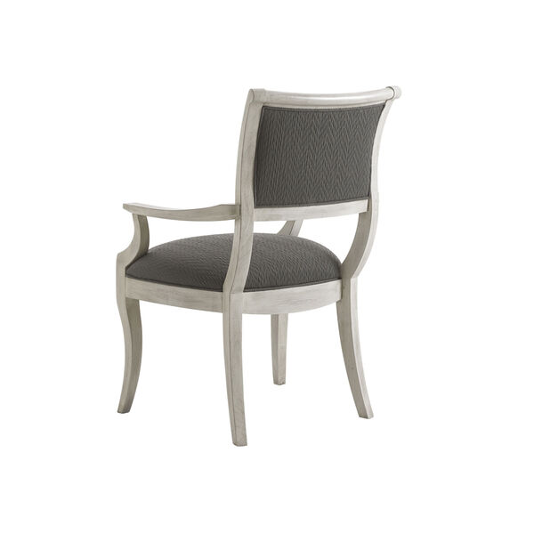 Oyster Bay White and Gray Eastport Dining Arm Chair, image 4