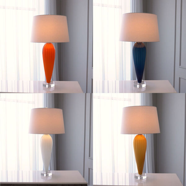 Orange Teardrop Glass Table Lamp, image 6