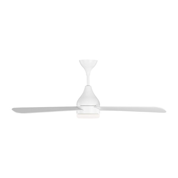 Streaming Smart Matte White 52-Inch Indoor/Outdoor Integrated LED Ceiling Fan with Remote Control and Reversible Motor, image 3