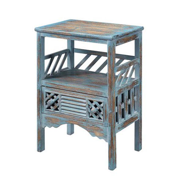 Coast to Coast Accents Bali Blue 1-Drawer Accent Table, image 1