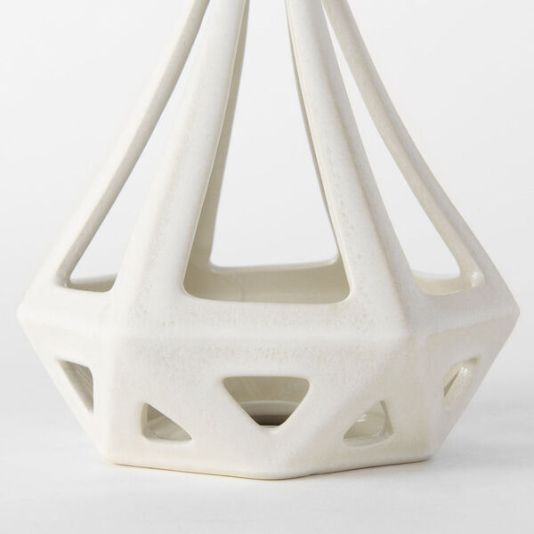 Hood White Geometric Ceramic Decorative Object, image 6