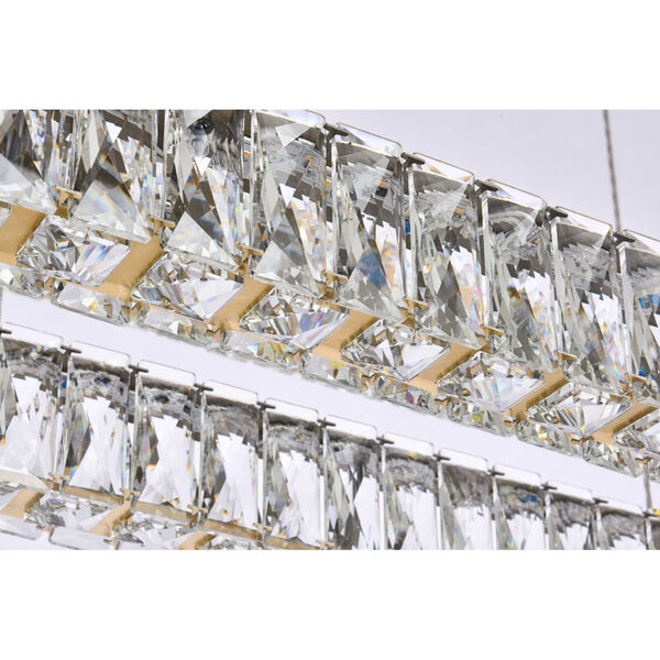 Monroe Gold 50-Inch Integrated LED Triple Rectangle Pendant, image 5