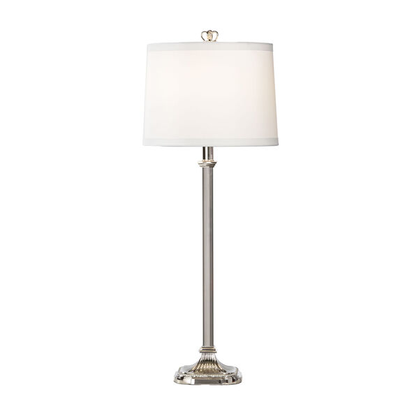 Polished Nickel 31-Inch One-Light Table Lamp, image 1