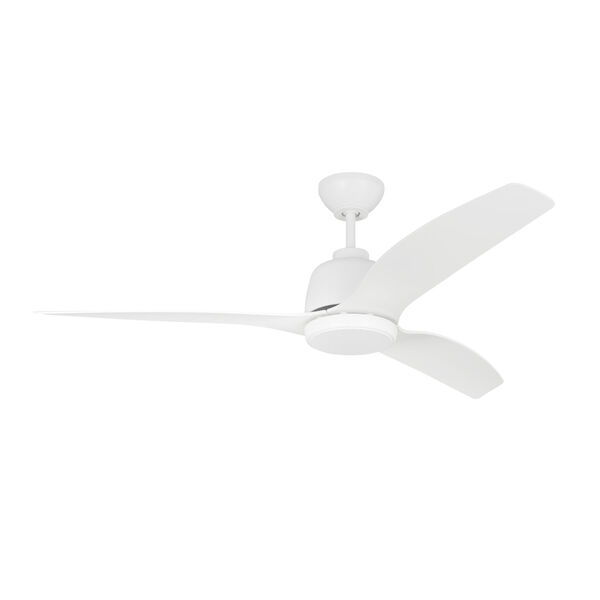 Avila Coastal Matte White 54-Inch Integrated LED Indoor/Outdoor Ceiling Fan with Light Kit, Remote Control and Reversible Motor, image 1