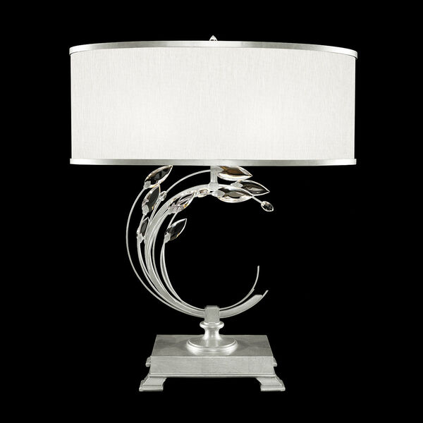 Crystal Laurel Silver and White One-Light Table Lamp, image 1