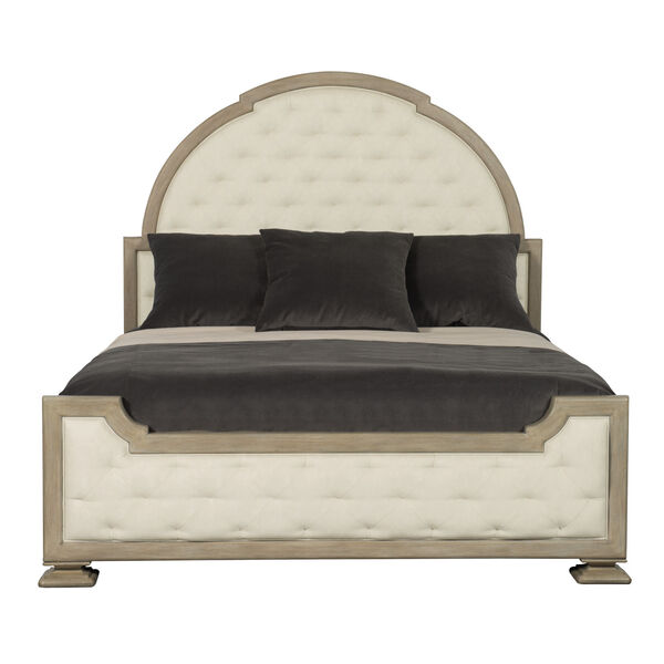 Santa Barbara Sandstone Upholstered Tufted Panel California King Bed, image 1